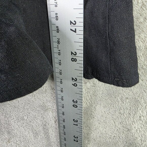 Womens Loft Black Linen Blend Sleeveless Romper Spaghetti Straps Side Zip 10 - Picture 6 of 7